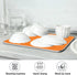 Orange Halloween Day Dish Drying Mat for Kitchen Counter Absorbent Microfiber Dry Dishes Mats Drainer Counter Mat 16 x 18 In Drying Dish Pad for C...