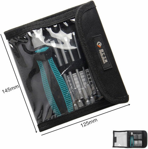 9pcs/set Precision Strong Magnetic Multi-Bit Screwdriver Set 1/4" Hex Shank Slotted Phillips Head Screwdriver Kit Bag Rubber Handle Home Hardware ...