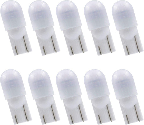 T10 Wedge Base LED Bulb 12V DC 1W, T5 T10 Low Voltage Landscape Light Bulbs, 4 Watts Incandescent Bulb Equivalent, Soft Warm White 2700K 10-Count...