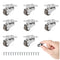 8Pcs Small Caster Wheels, 1/2inch Mini Swivel Caster Wheels, Low Profile Self Adhesive Caster Wheels for Furniture,Kitchen Appliances, Projects, P...