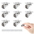 8Pcs Small Caster Wheels, 1/2inch Mini Swivel Caster Wheels, Low Profile Self Adhesive Caster Wheels for Furniture,Kitchen Appliances, Projects, P...