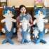 FANGYU Cute Plush Shark cat Toy, Cartoon Soft Stuffed Pillow Long Throw Sleeping Pillow,Shark Gifts for Kids (50cm/19.6in)...