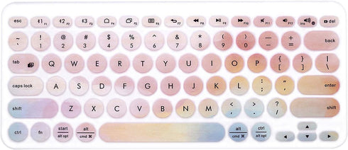 Ultra Thin Silicone Keyboard Cover for Logitech K380 Multi-Device Bluetooth Keyboard Protective Skin-Pink Ink...
