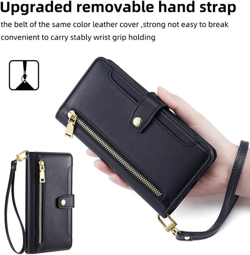 Asuwish Phone Case for Samsung Galaxy A51 5G/A 51 5G UW Verizon Wallet Cover and Screen Protector Zipper Leather Flip Credit Card Holder Slot Stan...