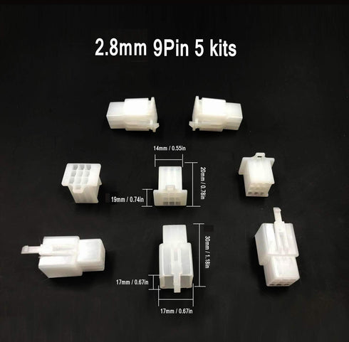 400Pcs 2.8mm 2 3 4 6 9 Pin Automotive Electrical Wire Connector Male Female Socket Plug Header Crimp Wire Terminals Kit for Boat, Car, Motorcycle...
