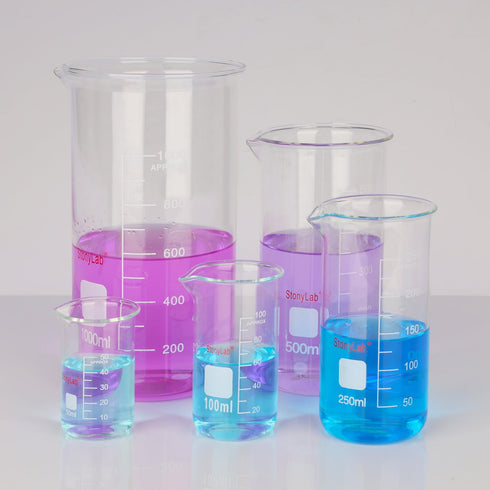 stonylab Glass Beaker, 1-Pack Borosilicate Glass Graduated Tall Beaker with Pouring Spout Lab Beaker, 1000 ml...