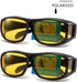2Packs Unisex HD Day Night Driving UV400 Sunglasses Fit over Glasses Anti Glare...