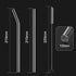 6-Pack Reusable Glass Straw-Transparent,Size 8''x10 MM,Including 3 Straight and 3 Bent with 2 Cleaning Brush- Perfect For Smoothies, Tea, Juice-Cl...