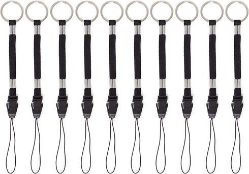Honbay 10PCS Black Nylon Straps Lanyards with Detachable Buckle for Flashlight, Cell Phone, USB Flash Drive, MP3, MP4, and Other Small Electronic ...