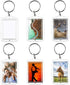 30 PCS Photo Insert Keychains, Acrylic Clear Blank Keyrings Picture Frame Keyring with Split Ring for Personalised Custom and Passport Photo Size,...