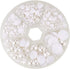 PH PandaHall 6 Sizes White Flat Back Pearls Cabochon 690pcs Flat Pearls Gems for Cup Nails Crafts Shoes Hairband Scrapbooking Embellishment Makeup...