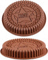 2Pcs Giant Sandwich Oreo Big Cookie Cake Pan 9 Inch Rock Star Bread Baking Silicone Mold (Set of 2, Random Color)...