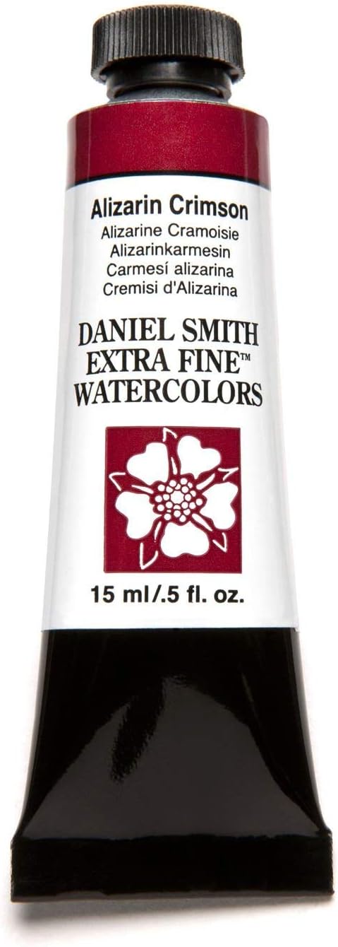 Daniel Smith Extra Fine Watercolor 15ml Paint Tube, Alizarin Crimson (284600004), 0.5 Fl Oz (Pack of 1)...