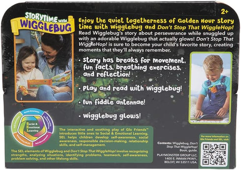 Playskool Glo Friends — Book with Glowing Social Emotional Learning Toy — Storytime with Wigglebug — for Ages 2+...