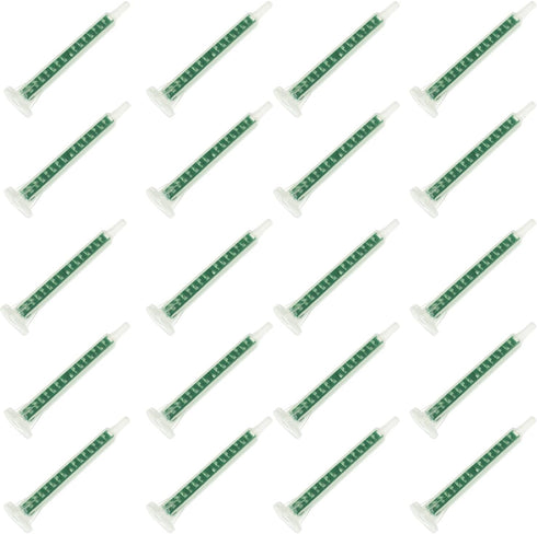 20PCS Dual Cartridge Adhesive Mixing Nozzle PMF06 16AB Total length 83mm Glue Gun Mixing Tube Glue Nozzle Dispensing Valve Mixing Rod Plastic Resi...