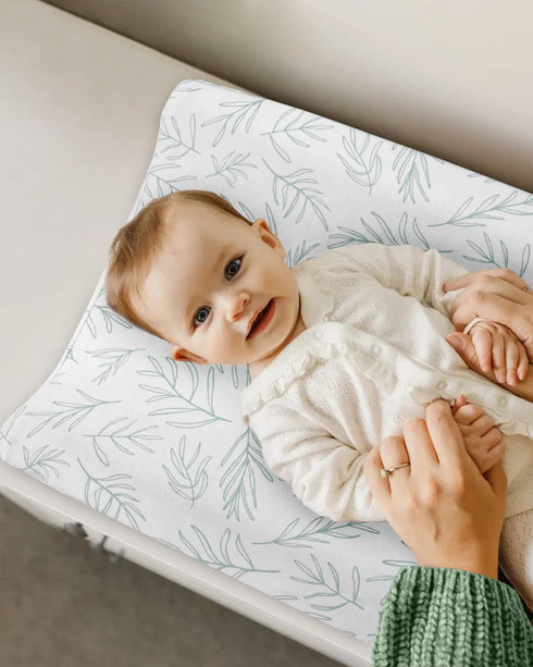 Babebay Changing Pad Cover, Ultra Soft Jersey Knit Cotton Diaper Change Table Pad Covers for Baby Girls and Boys, 2 Pack (Sage Green)...