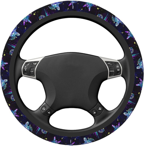 Sea Turtle Steering Wheel Cover Anti-Slip,Sweat Absorption Universal 15 inch Steering Wheel Covers Cute car Accessories for Men Women...