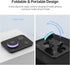 Wireless Charger, 4 in 1 Fast Charging Station,Colorful Night Light,Qi Foldable Magnetic Wireless Phone Charger Stand for iPhone, Apple iWatch, Ai...