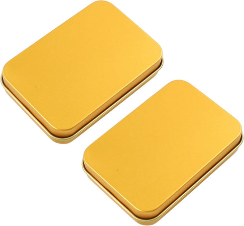 2Pack Portable Dental Floss Box, 3.4 * 2.3 * 0.7inch / 87x60x18mm Empty Reusable Floss Holder,Small Dental Floss Dispenser for Travel,Outdoor(Gold...