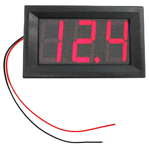 2-Pack Two Wires Mini LED Digital Voltmeter Voltage Meter DC 4.5V to 30V Voltage Panel Meter for 6V 12V Electromobile Motorcycle Car Red...