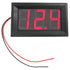 2-Pack Two Wires Mini LED Digital Voltmeter Voltage Meter DC 4.5V to 30V Voltage Panel Meter for 6V 12V Electromobile Motorcycle Car Red...