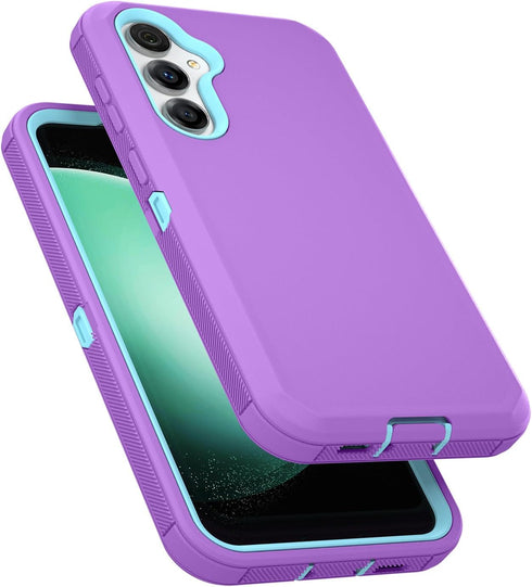 for Samsung Galaxy S23 FE 5G Case, Triple Layer Heavy Duty Armor Rugged Drop Protection Shockproof Protective case for Galaxy S23 FE 5G 2023, Purp...