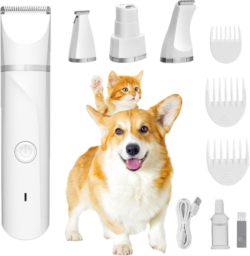Dog Hair Grooming Clippers Electric Low Noise Pet Shaver Hair Clipper Set Dog Paw Trimmer Professional Pet Grooming Kit for Dogs Cats...