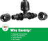 Drip Irrigation Fittings for 1/2 Inch Drip Tubing (1/2" ID x 0.65" OD)?1/2'' Drip Line Tees Anti-drop Locked Nut Barbed Tee Connectors Garden Irri...