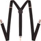 Suspenders for Men and Women Adjustable Elastic 1 inch Wide Leather Heavy Pants Strong Metal Clips Suspender Costume...