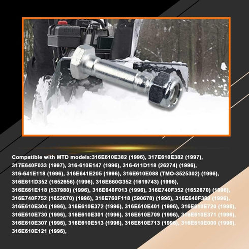 1-1/2" x 5/16" 710-0890 Shear Pins with Nuts Compatible with MTD Auger Drive Snowblowers/Two-Stage Snow Thrower (Except 33" Model E993I) 710-0890 ...