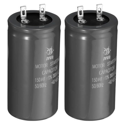 PATIKIL Motor Start Capacitor, 2 Pcs 150uf 300V 50/60Hz CD60 Running Capacitor Starting Capacitor for Air Conditioners, Electric Motor Starts Runn...