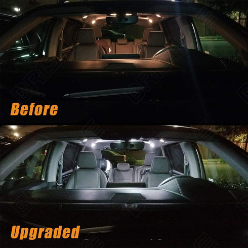 White LED Interior Lights Kit for Honda Odyssey 2005 2006 2007 2008 2009 2010 Super Bright 6000K LED Interior Light Bulbs Package + License Plate ...