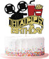 Film Cake Toppe Happy Birthday Sign Cake Topper for Film Projector Movie Night Camera Popcorn Theater Theme Bday Party Celerbrating Supplies (film...