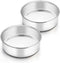 TeamFar 6 Inch Cake Pan, 2 Pcs Round Tier Cake Pan Set Stainless Steel for Baking Steaming Serving, Fit in Oven Pot Air Fryer, Healthy & Heavy Dut...