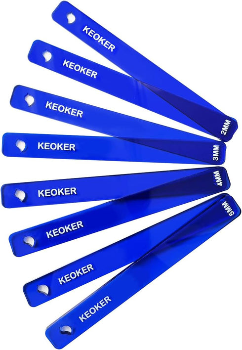 KEOKER Polymer Clay Depth Guide Set, 4 Size for Polymer Clay Thickness,Thickness Rolling Gauge, Roller Depth Guide, Depth Guide Polymer Clay...