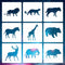 Rolin Roly 9Pcs Animal Painting Stencils Horse Drawing Stencil Forest Animals Painting Template Plastic Templates for DIY Project Giraffe Lion Tig...