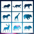 Rolin Roly 9Pcs Animal Painting Stencils Horse Drawing Stencil Forest Animals Painting Template Plastic Templates for DIY Project Giraffe Lion Tig...