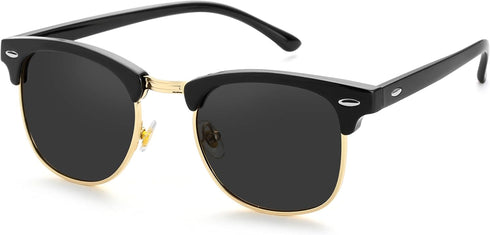 Classic Semi Rimless Polarized Sunglasses for Men Women Sports Sun Glasses...