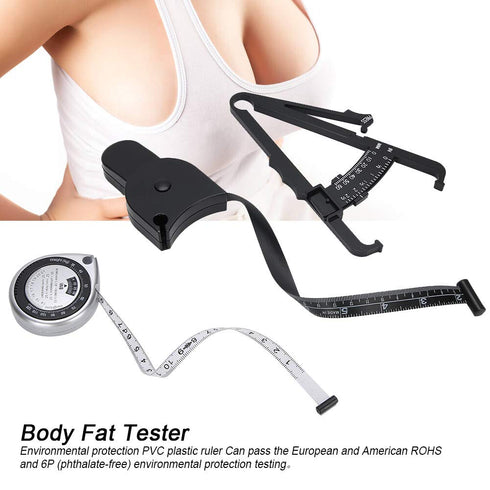 3 pcs Metric Body Fat Tester, Measuring Waist Fat Thickness Retractable Weight Loss Caliper, Tape Measure Body Composition MonitorsFitness & Activ...
