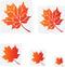 FINGERINSPIRE 5PCS Maple Leaf Stencils 3.9/5.9/7.9/9.8/11.8inch Square Leaves Painting Stencil Autumn Plants Stencil Plastic PET Drawing Template ...