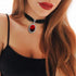 Blood Bat Cameo Choker Necklace Gothic Red Cabochon Pendent Necklace Vampire Accessories for Women...