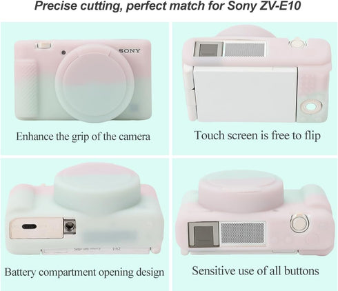 Pocoukate Camera Case for Sony ZV-1, ZV1 Camera Case Digital Camera Anti-Scratch Slim Fit Soft DSLR Camera Sleeve with Tempered Glass Protective S...