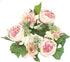 Admired By Nature 13" Artificial Small Peony Greenery Wreath Candle Rings Wreaths Artificial Floral Decor for Candles Centerpieces for Home, Weddi...
