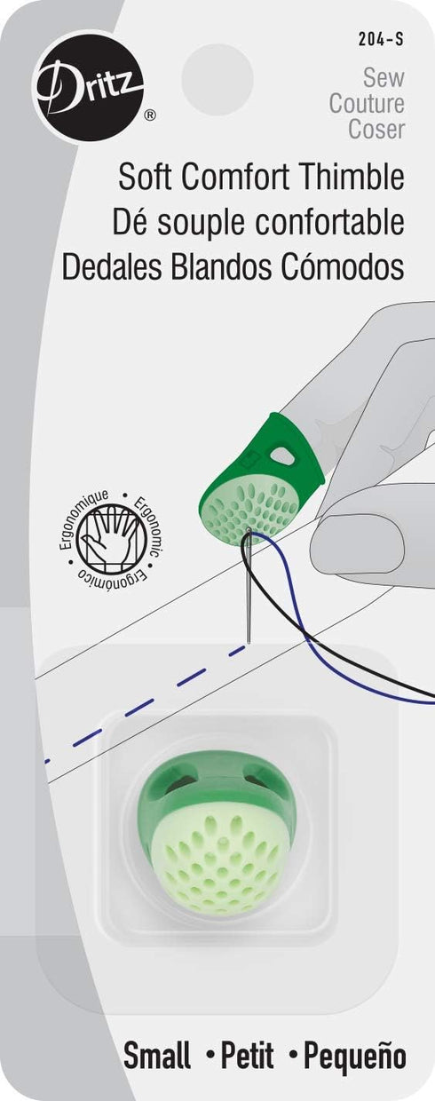 Dritz 204-S Soft Comfort Thimble, Size Small,Green...