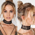 Zoestar Lace Choker Necklaces Vintage Black Elastic Stretch Necklace Chain Accessories for Women...