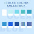 7200pcs Clay Beads Bracelet Making Kit, 10 Blue Colors 6mm Polymer Heishi Beads for Jewelry Making, Friendship Bracelet Kit with Letter Beads Chri...