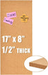 17x8" Cork Board Tiles Bulletin Board, 1/2" Thick Self-Adhesive Cork Boards for Walls, Cork Tiles Vision Board for Home, Office, School, Bulletin ...