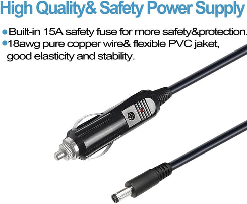Car Charger Replacement for Brother Pocketjet PJ773 PJ-622 PJ-623 PJ-662 PJ-663 PJ822 Printer Pocketjet 3 Plus PJ-523 PocketJet 7 PJ-722 PJ-723 PJ...
