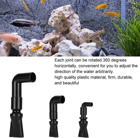 Zerodis 360 Degree Rotating Elbow, Fish Nozzle Water Fish Water Outlet Tube Pump Fitting Function Fish Water Tool...
