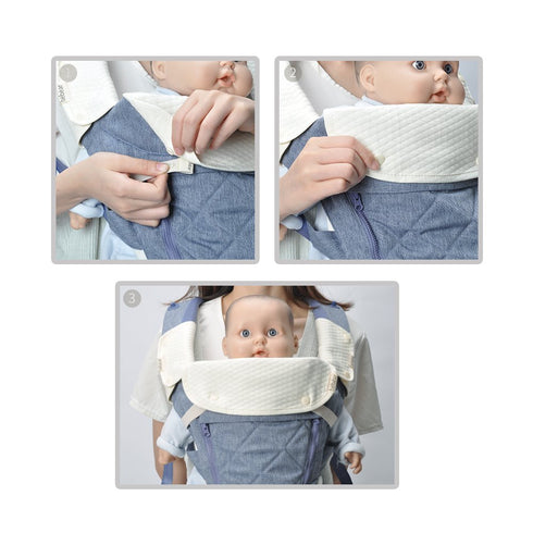 Bebamour Drool and Teething Reversible Cotton Pad For All Carry Positions Baby Carrier White Drool Bib For Boys & Girls?White?...